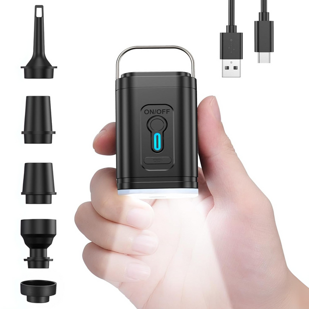 Mini Elektrische Luftpumpe – Tragbare Power Air Pump für Auto, Fahrrad & Camping