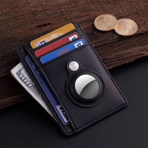 Smart Wallet mit Tracker-Fach – Kompatibel mit Apple AirTag, Slim RFID Geldbörse