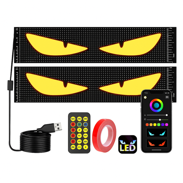 Truck Monster Eyes– Dynamische LED Augen für Windschutzscheibe