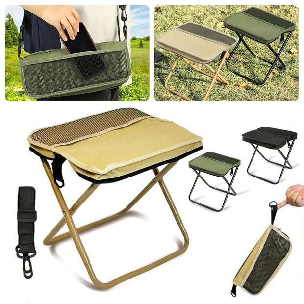 Faltbarer Camping Hocker mit Tasche – Ultraleichter Outdoor Sitz für Reisen & Angeln