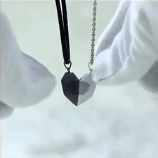 Magnetische Partner Kette – Couple Necklace Herz Anhänger für Paare