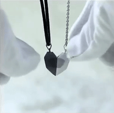 Magnetische Partner Kette – Couple Necklace Herz Anhänger für Paare