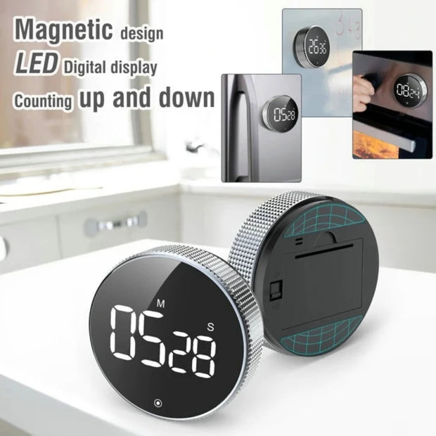Magnetischer LED Digital Timer – Küchentimer & Lern-Timer mit Display