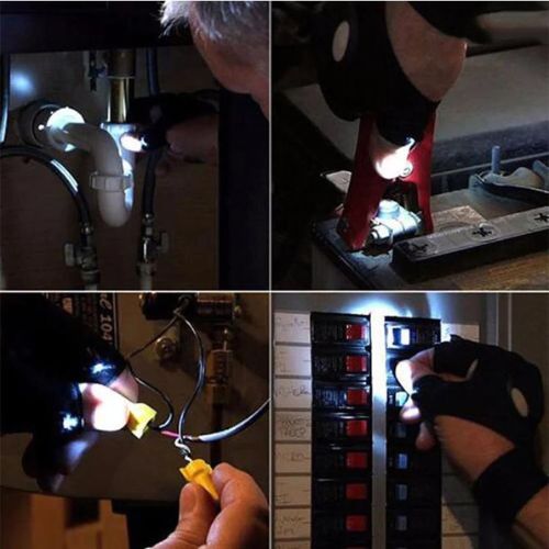 LED Handschuh mit Licht – Freihändige Taschenlampe für Handwerk, Camping & Reparatur
