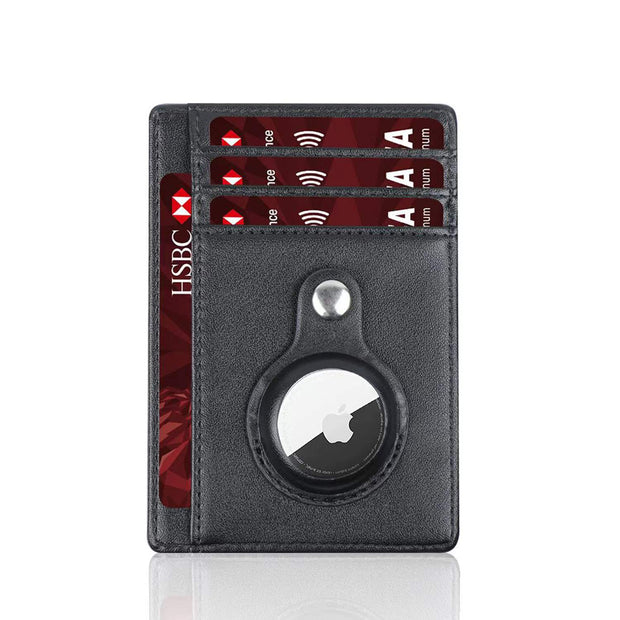 Smart Wallet mit Tracker-Fach – Kompatibel mit Apple AirTag, Slim RFID Geldbörse