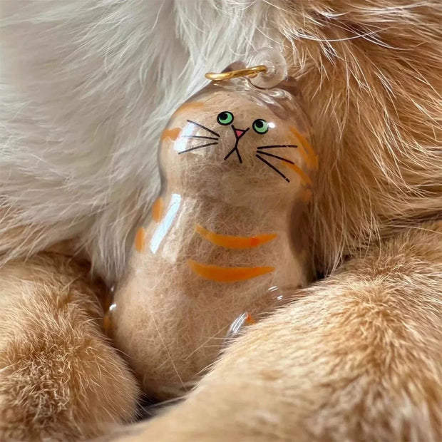 Katzen-Fell Schlüsselanhänger – perfektes Geschenk für Katzenliebhaber