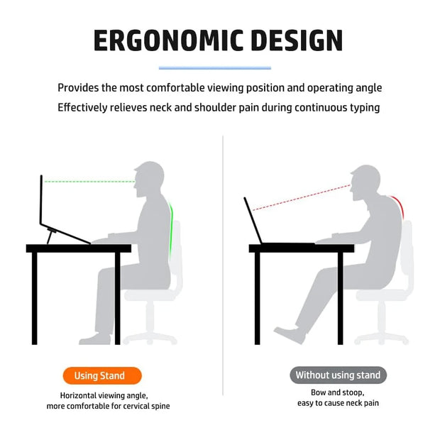 ErgoFold Laptop Ständer – Faltbar, Höhenverstellbar & Rutschfest