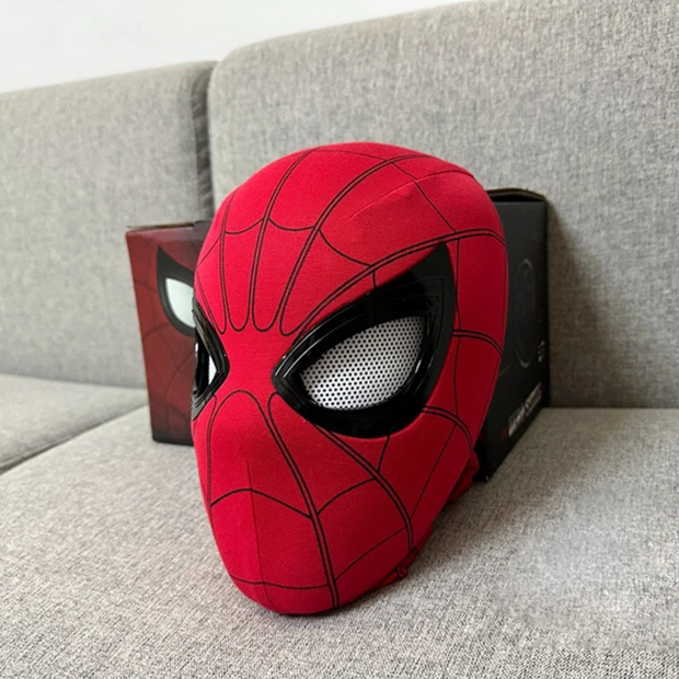 Spider Hero Maske mit LED-Augen & Fernbedienung – Realistische Superhelden Cosplay Maske für Kinder & Erwachsene