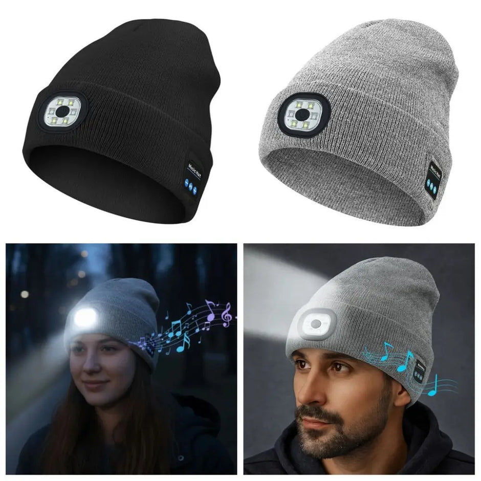 Bluetooth LED Beanie 3-in-1 – Music, light & warmth in one hat