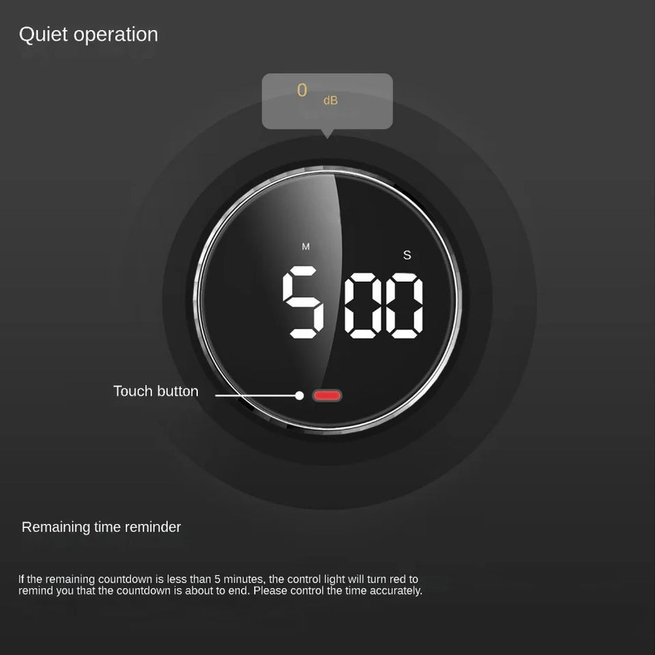 Magnetischer LED Digital Timer – Küchentimer & Lern-Timer mit Display