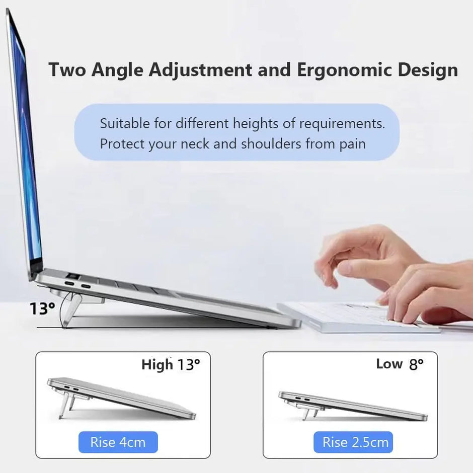 ErgoFold Laptop Stand – Foldable, Height Adjustable & Non-Slip