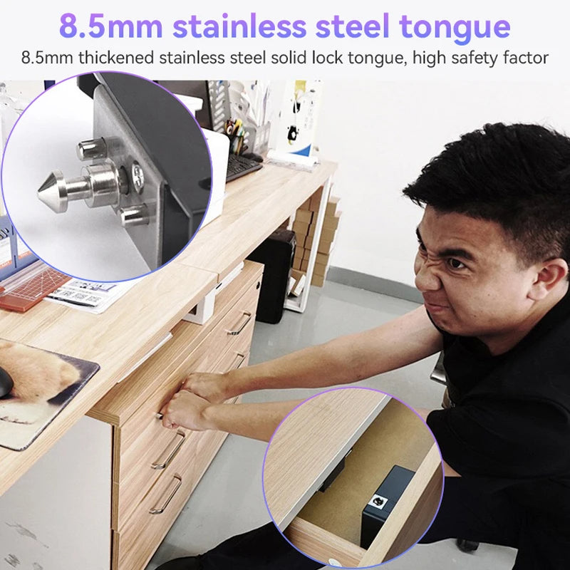 Smart Drawer Lock RFID – Unsichtbares Schubladenschloss für Schränke & Möbel (Key Card System)