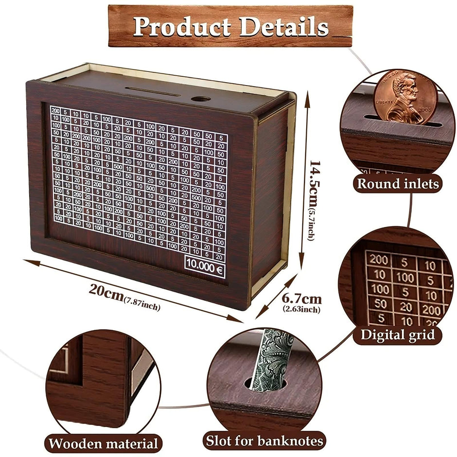 Ziel-Sparbox – Kreative Challenge Spardose für deine finanziellen Ziele