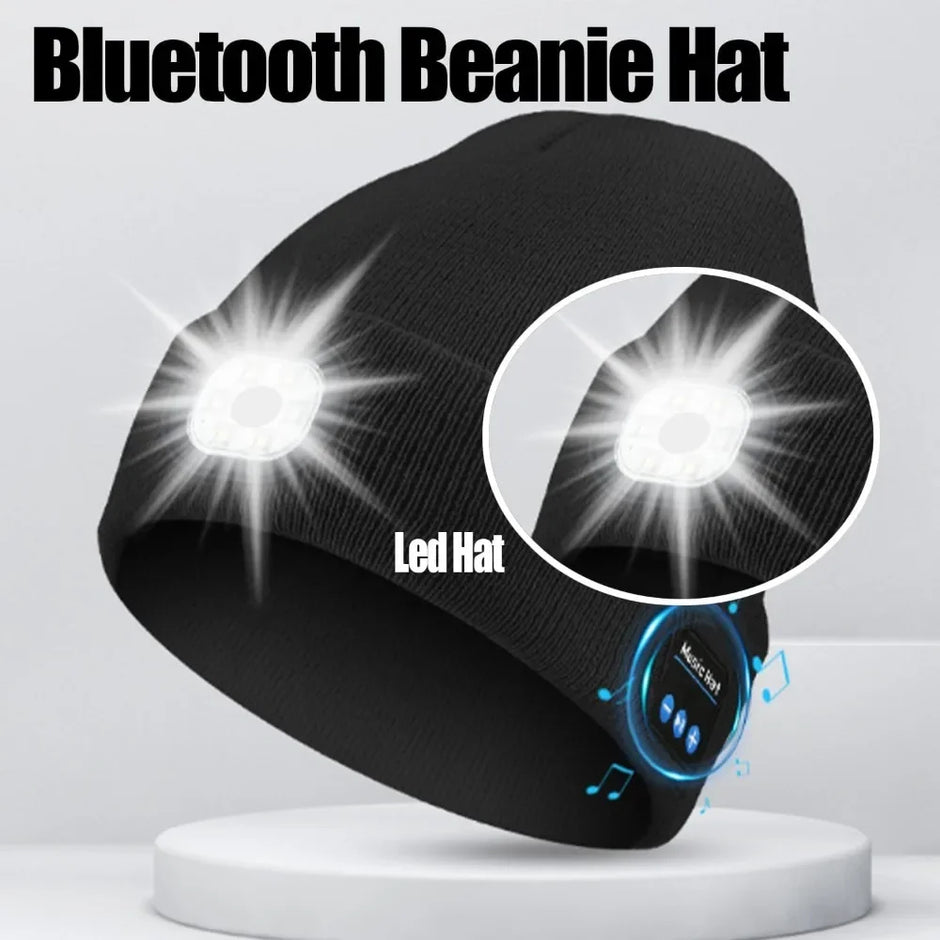 Bluetooth LED Beanie 3-in-1 – Music, light & warmth in one hat