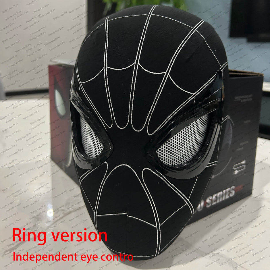 Spider Hero Maske mit LED-Augen & Fernbedienung – Realistische Superhelden Cosplay Maske für Kinder & Erwachsene